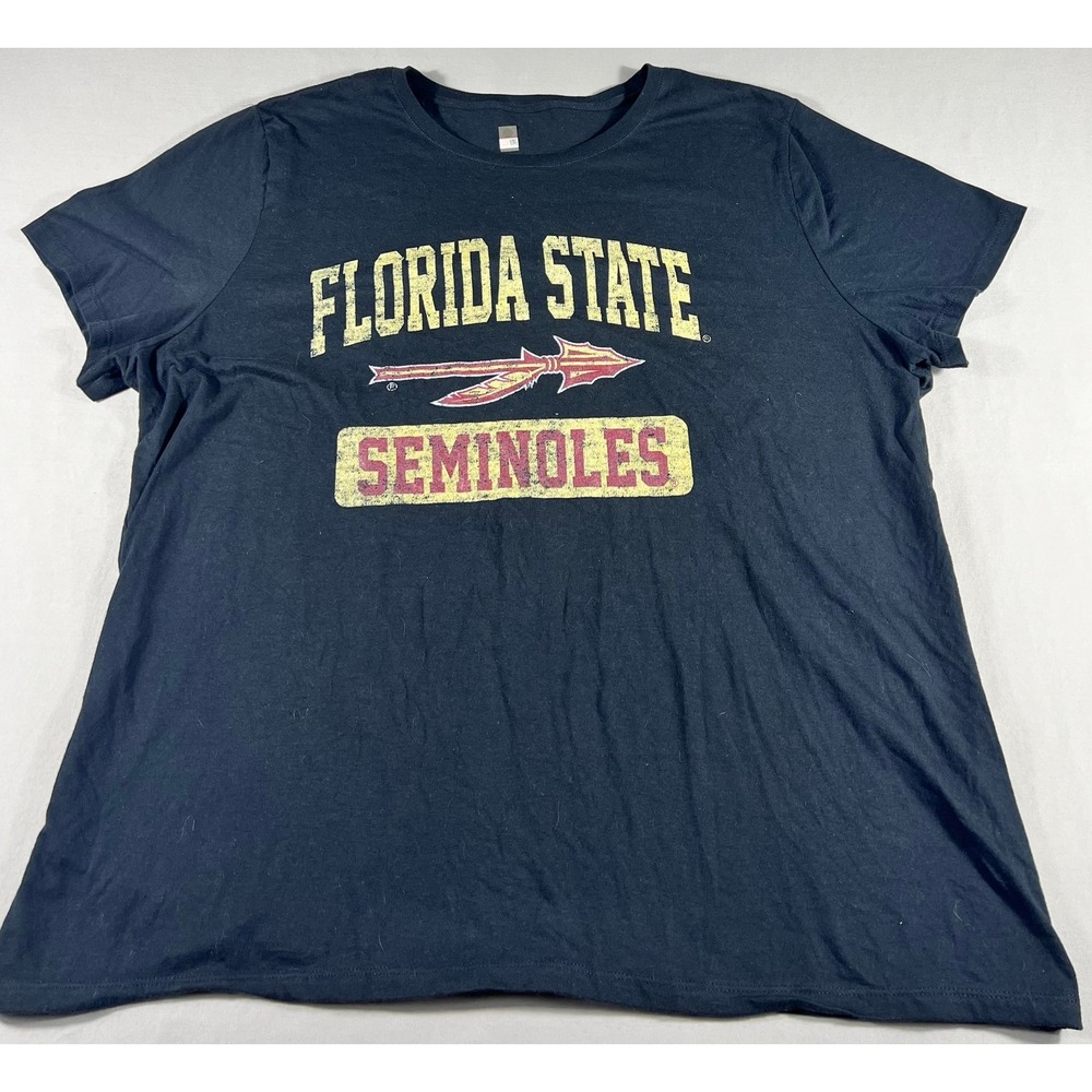 Florida State Seminoles FSU Graphic T-Shirt Black Womens 3XL NCAA Collegiate - Picture 2 of 9